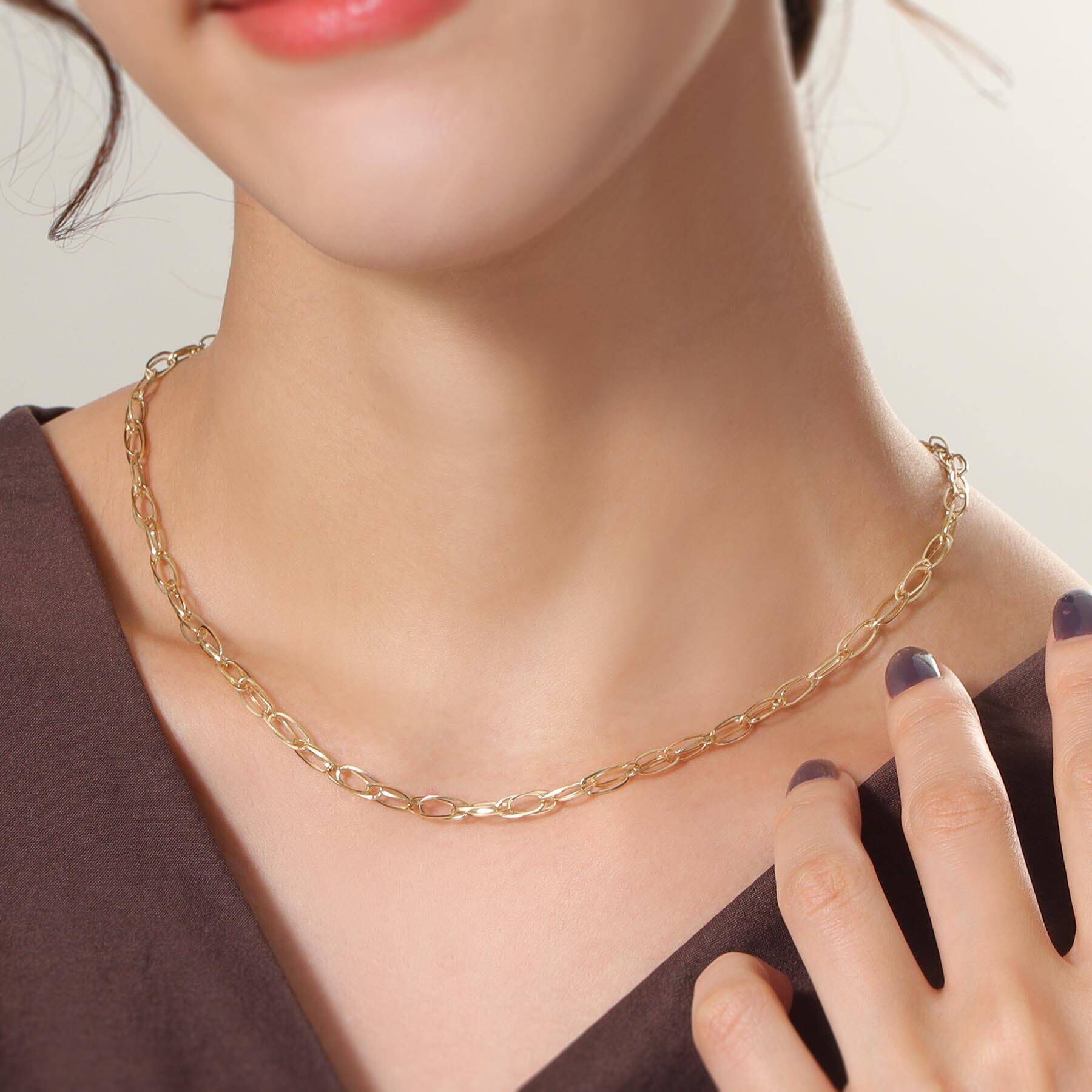 COCOSHNIK「K18ダブルPCチェーン ネックレス」|ネックレス|