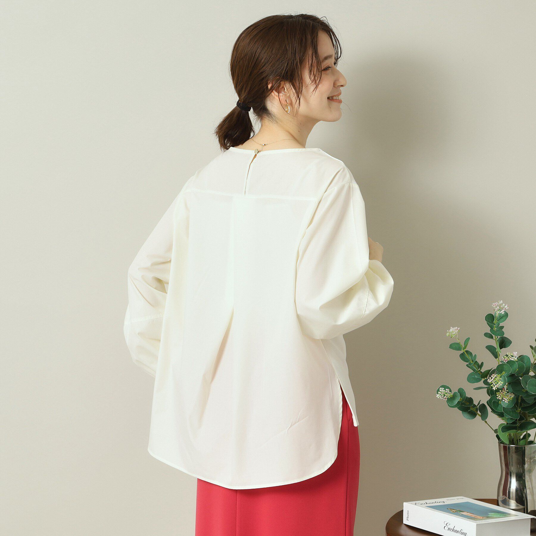 ITS&rsquo;DEMO「【洗濯機OK】異素材コンビリップルプルオーバー」|シャツ・ブラウス|