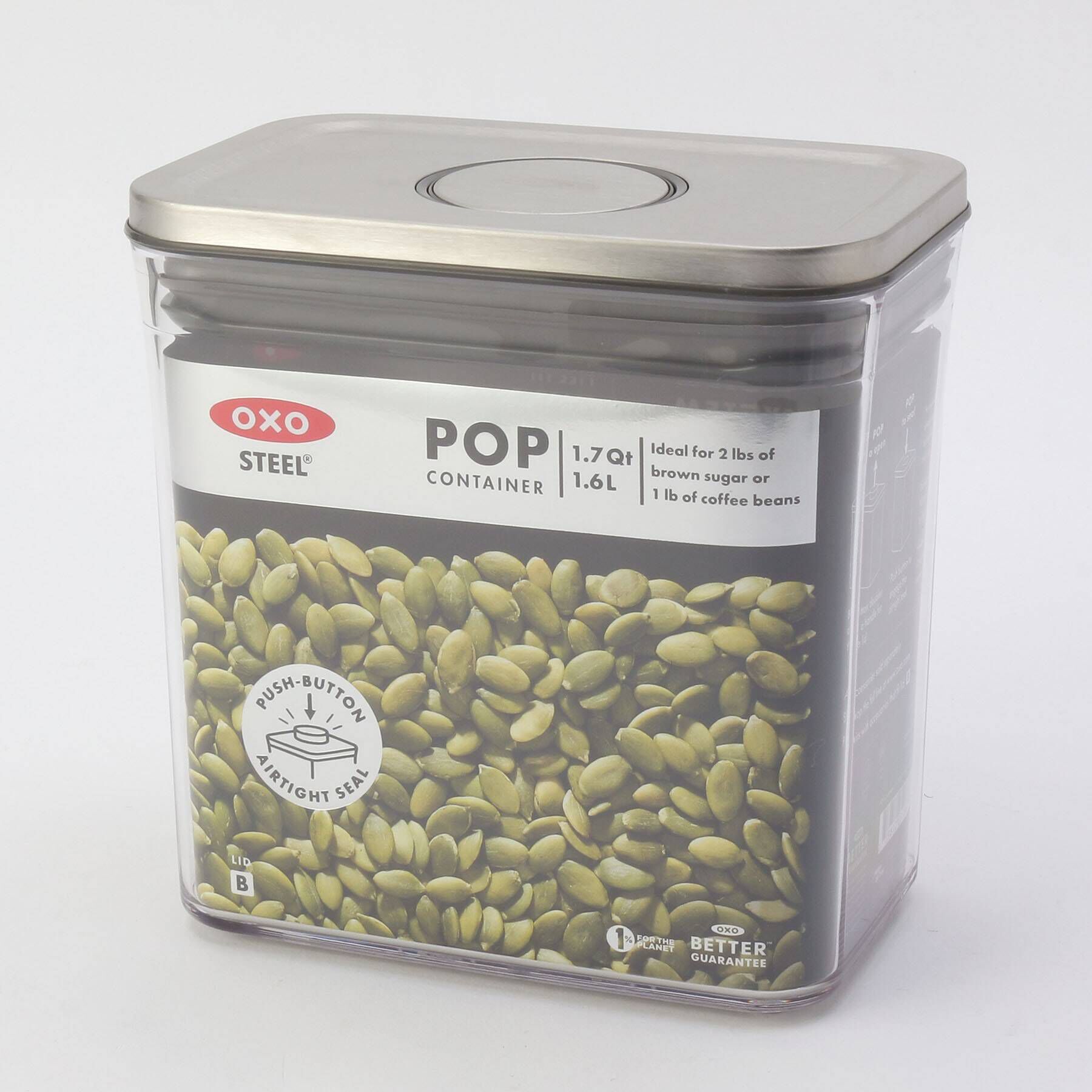 212 KITCHEN STORE「ステンレスポップコンテナ レクタングル (ショート) 1.6L ＜OXO オクソー＞」|食器・キッチングッズ|その他