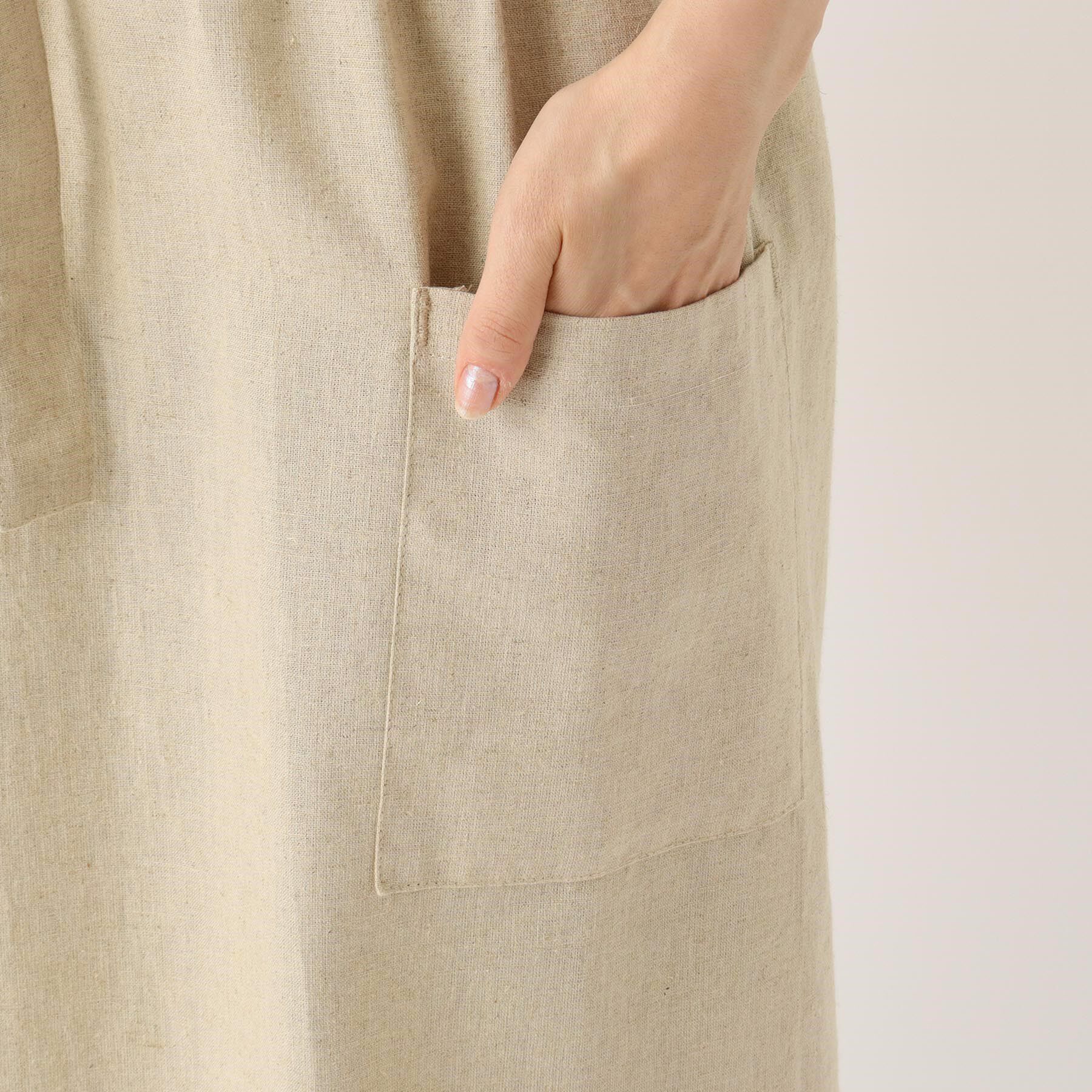 212 KITCHEN STORE「リネンコットン フルエプロンギャザー NT」|食器・キッチングッズ|