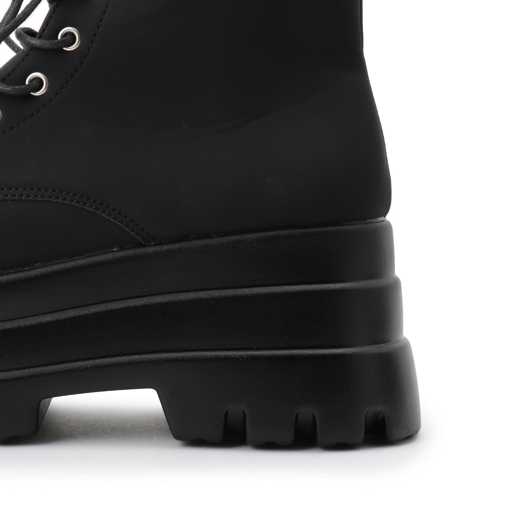 csT&P「厚底スクウェアレースアップブーツ」|ショートブーツ|