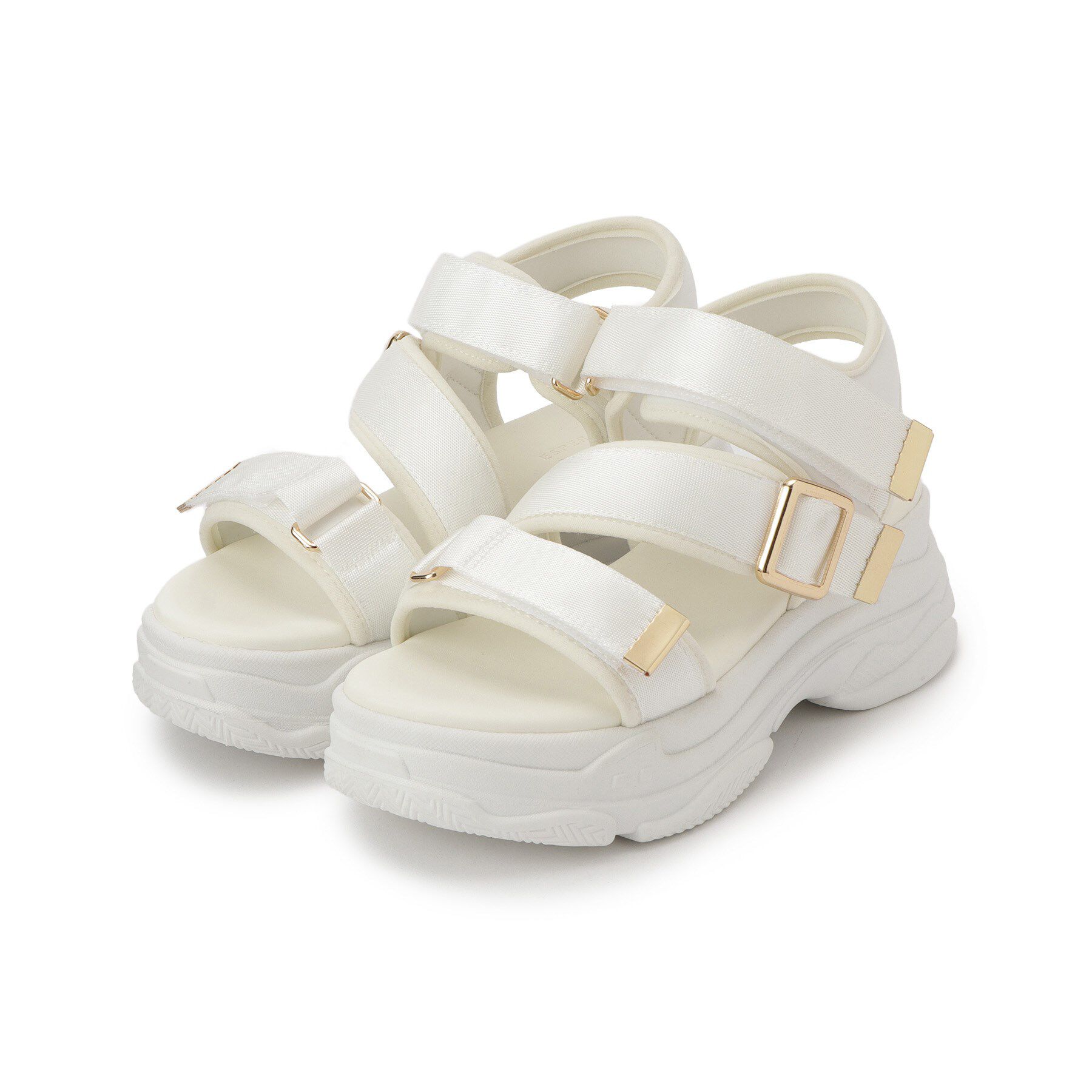 ESPERANZA「ゴールドバックルベルトスポサン」|サンダル|アイボリー(004)