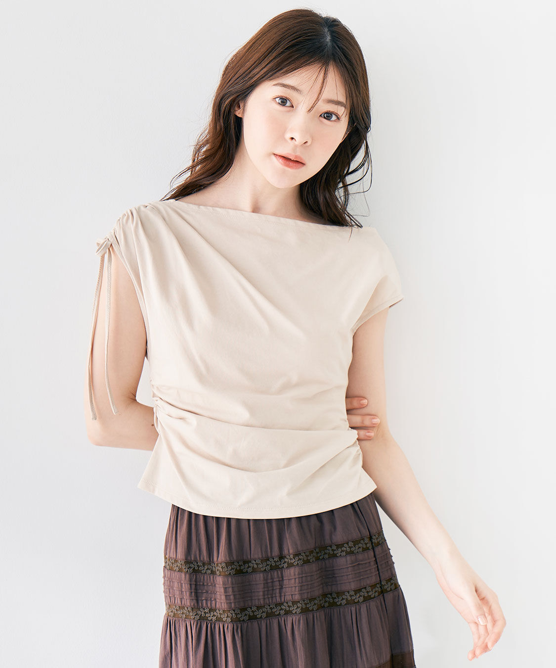 COCO DEAL「アシメネックカットプルオーバー」|プルオーバー|