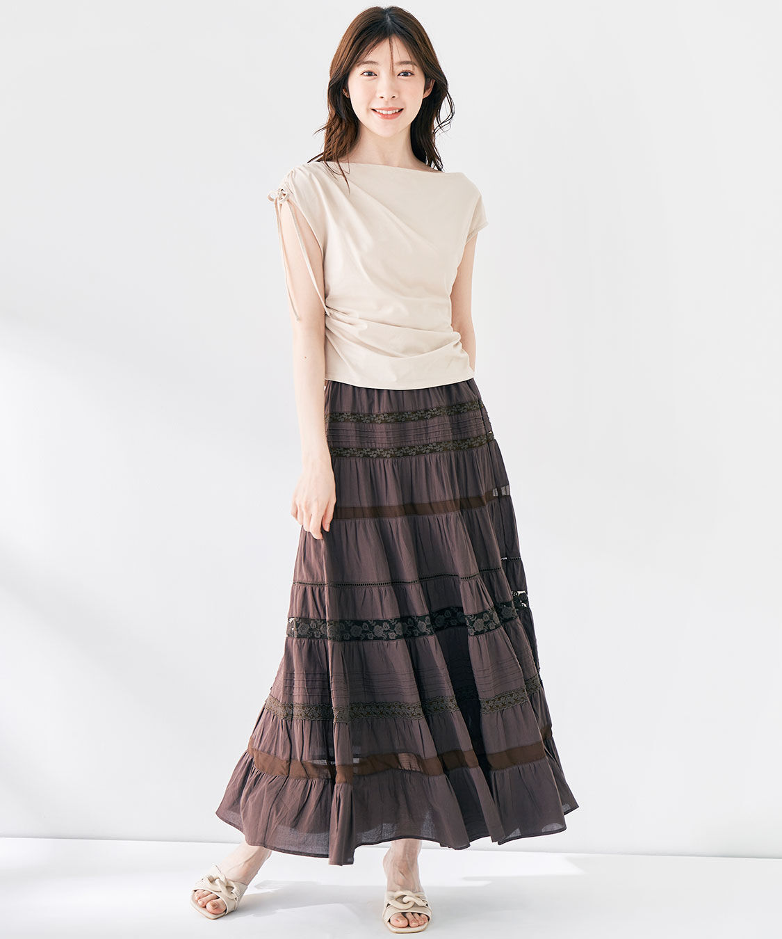 COCO DEAL「アシメネックカットプルオーバー」|プルオーバー|