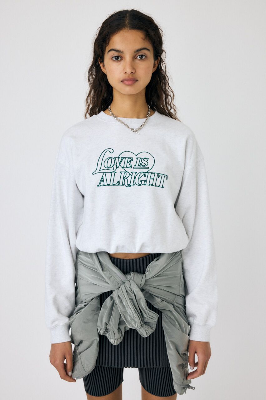 MOUSSY「LETTERED EMBROIDERY プルオーバー」|パーカー|T.GRY