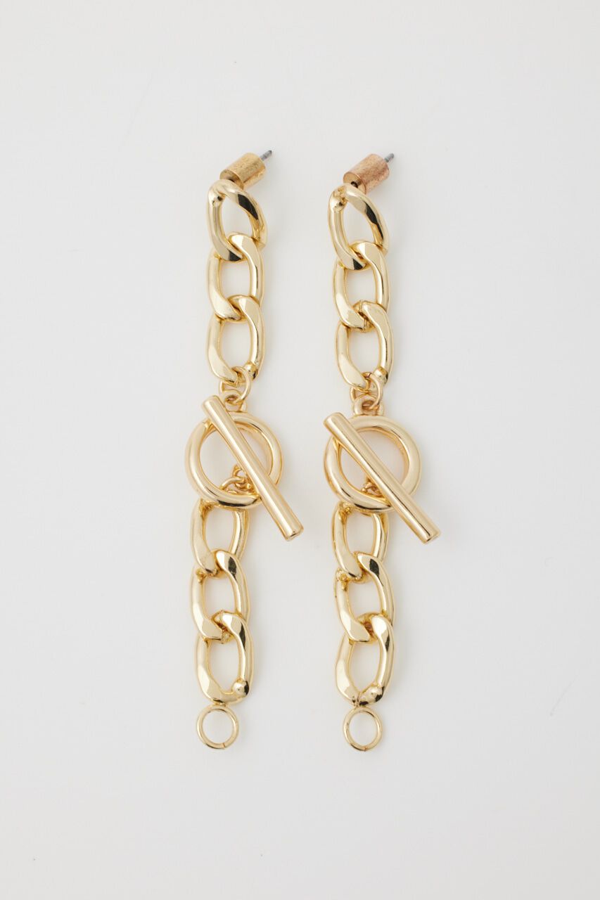 rienda「チェーンコンビデザインピアス」|ピアス|