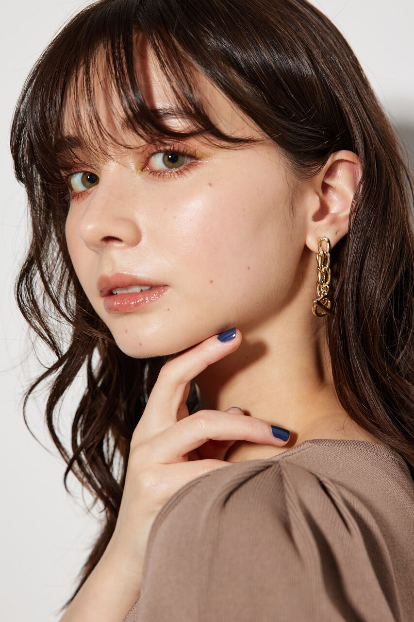 rienda「チェーンコンビデザインピアス」|ピアス|