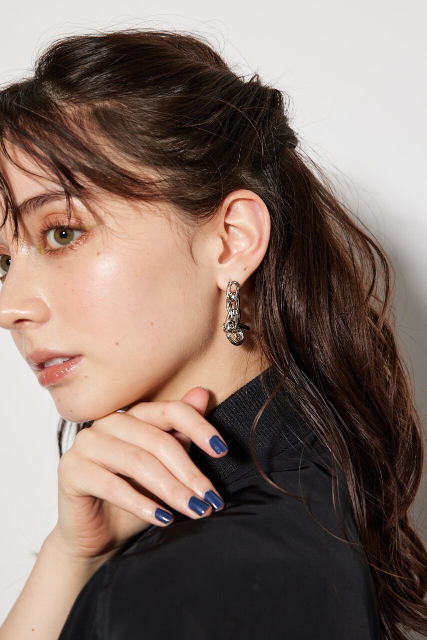 rienda「チェーンコンビデザインピアス」|ピアス|