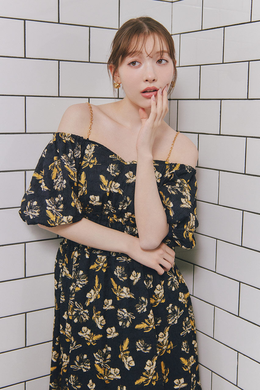 rienda「バルーンスリーブフレアワンピース」|ワンピース|