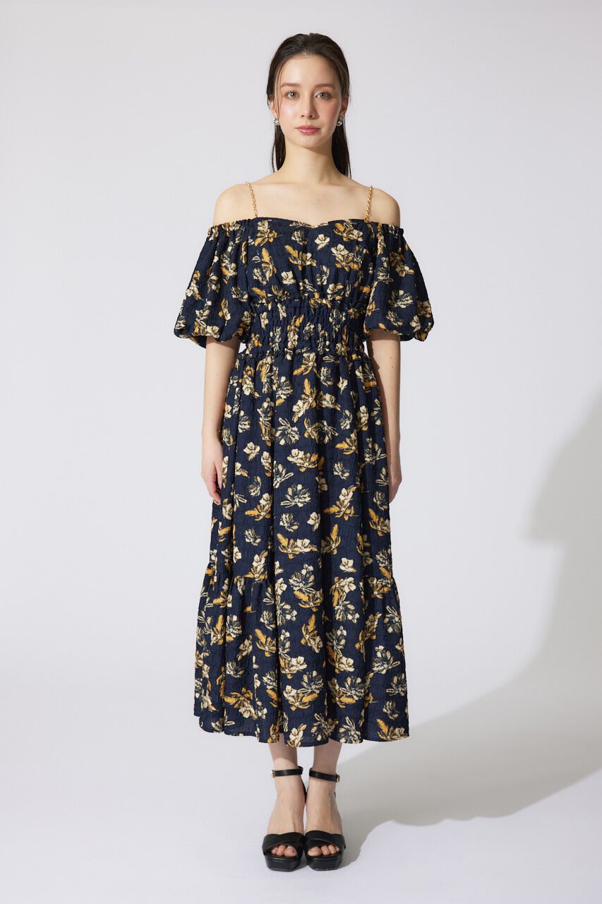 rienda「バルーンスリーブフレアワンピース」|ワンピース|