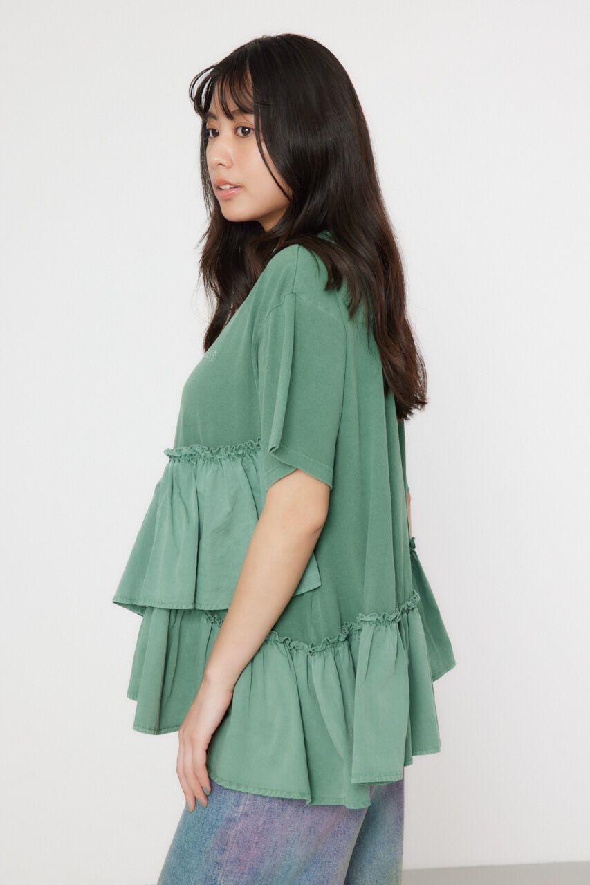 RODEO CROWNS「ピグメントフリルドッキングトップス」|Tシャツ・カットソー|