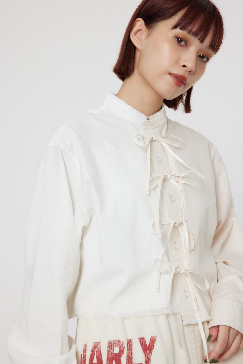 RODEO CROWNS「リボンクロップドシャツ」|シャツ・ブラウス|