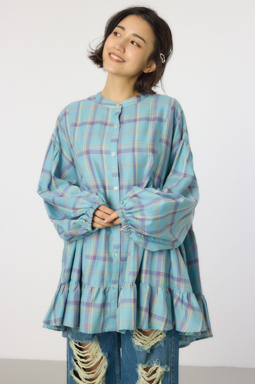 RODEO CROWNS「マルチチェックティアードチュニック」|シャツ・ブラウス|