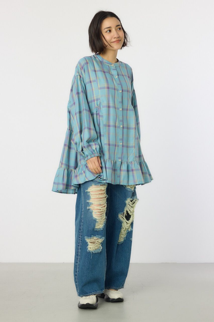 RODEO CROWNS「マルチチェックティアードチュニック」|シャツ・ブラウス|