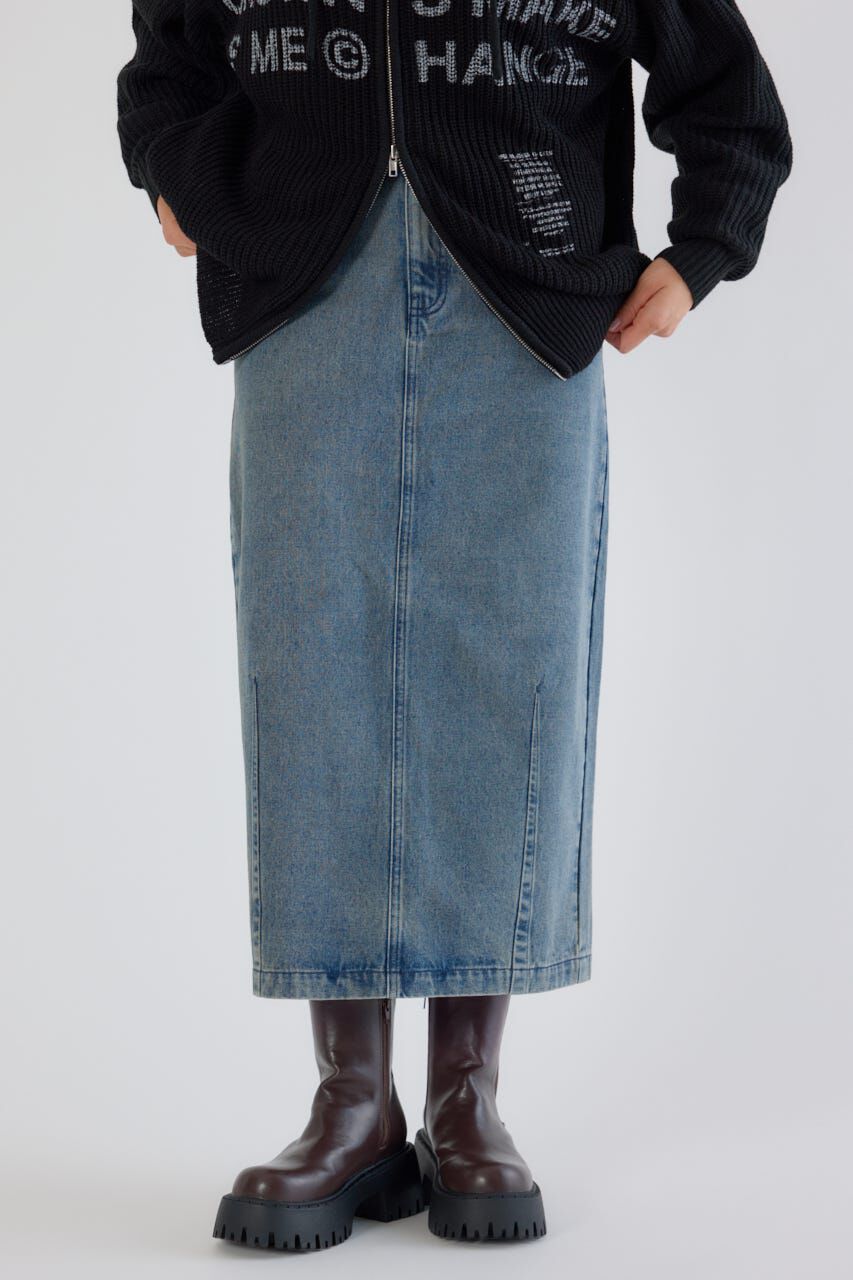 RODEO CROWNS「カーブデニムマキシスカート」|スカート|