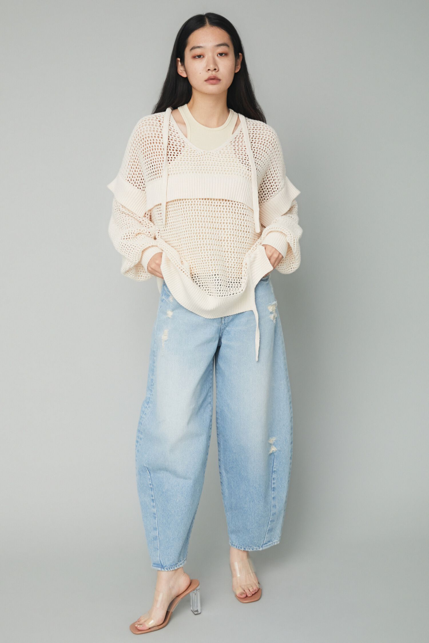 HeRIN.CYE「Mesh knit tops」|ニット・セーター|