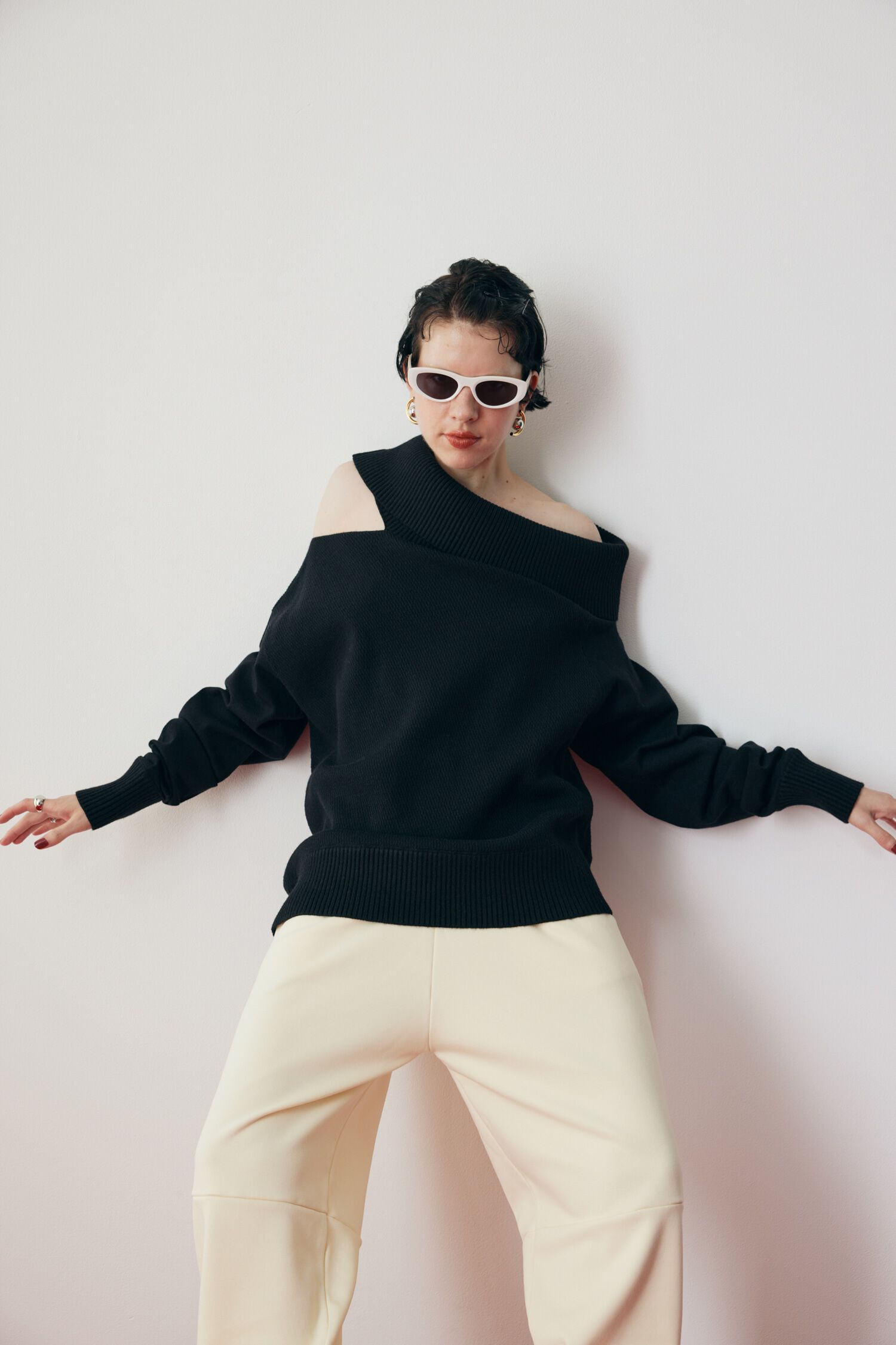 HeRIN.CYE「Thermal off shoulder tops」|ニット・セーター|