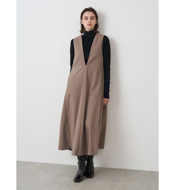 ELENDEEK「DEEP V NECK A-LINE OP」|ジャンパースカート|