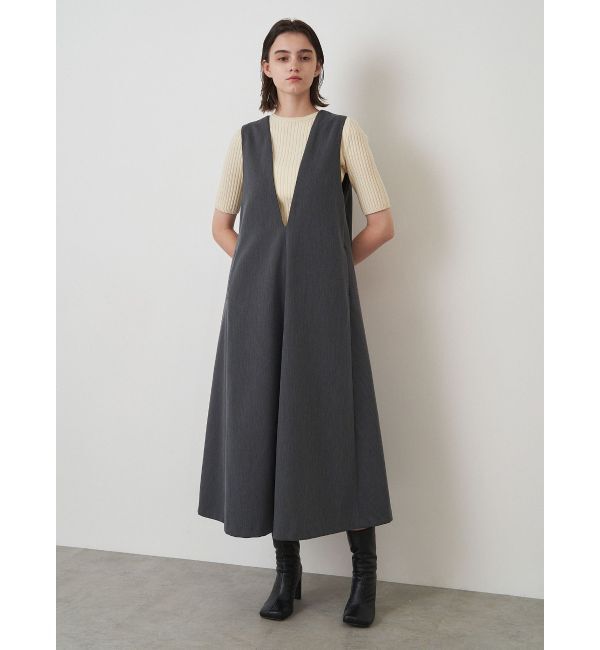 ELENDEEK「DEEP V NECK A-LINE OP」|ジャンパースカート|