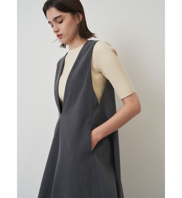 ELENDEEK「DEEP V NECK A-LINE OP」|ジャンパースカート|