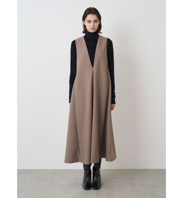 ELENDEEK「DEEP V NECK A-LINE OP」|ジャンパースカート|