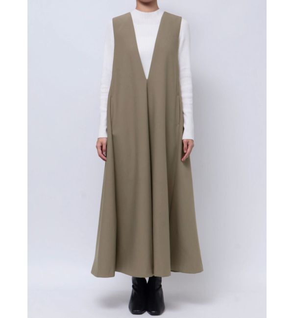 ELENDEEK「DEEP V NECK A-LINE OP」|ジャンパースカート|