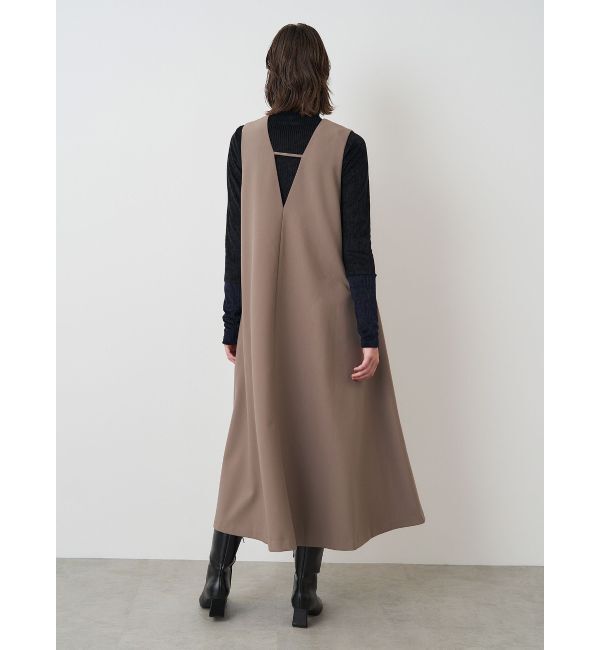 ELENDEEK「DEEP V NECK A-LINE OP」|ジャンパースカート|