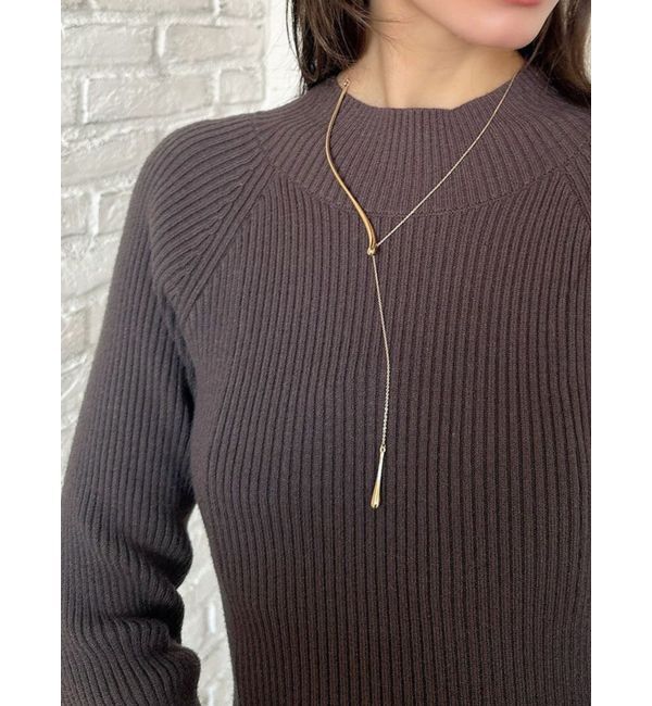 RESEXXY「アシンメトリーロングネックレス」|ネックレス|ゴールド