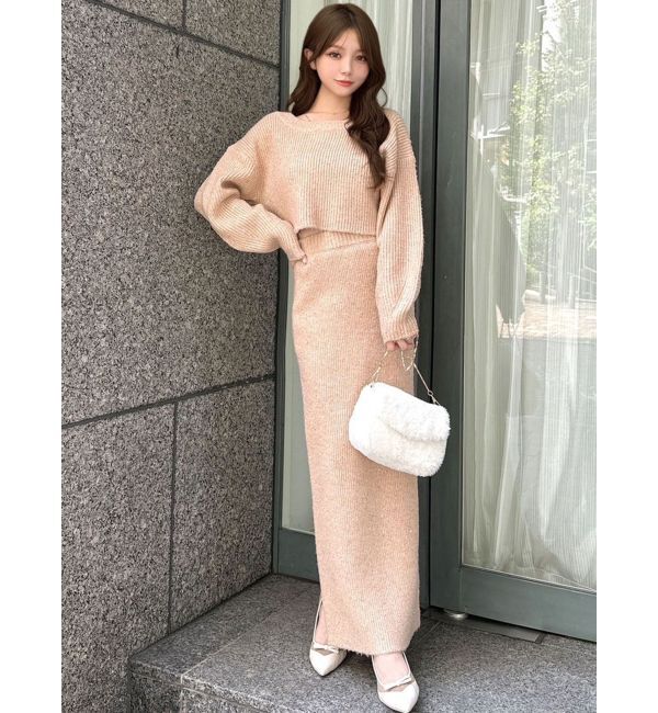 RESEXXY「グリッターIラインニットスカート【セットアップ着用可能】」|スカート|