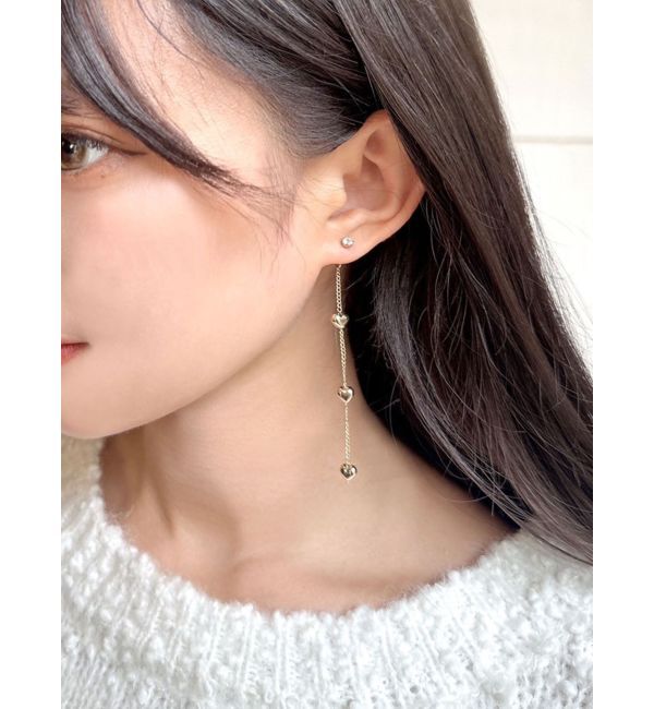 RESEXXY「タイニーハートモチーフピアス」|ピアス|ゴールド