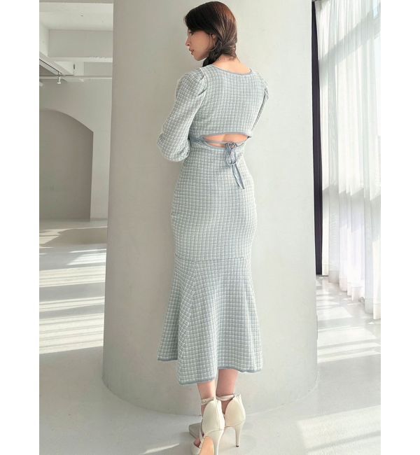 RESEXXY「バイカラーツイードマーメイドワンピース」|ワンピース|