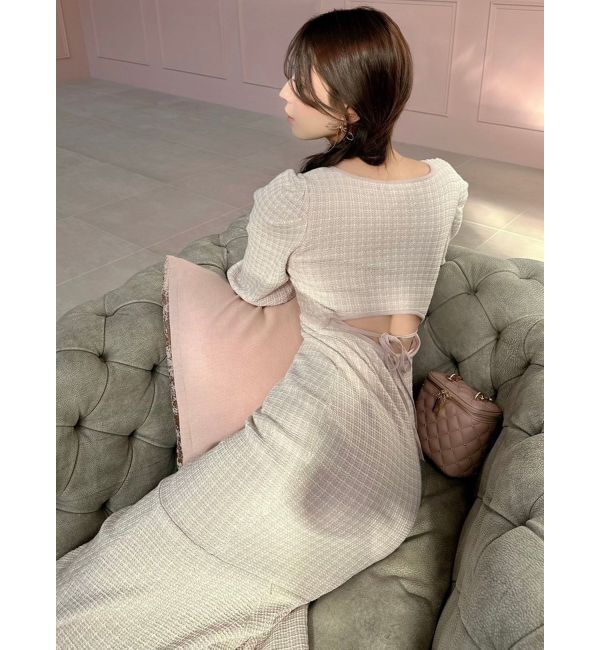 RESEXXY「バイカラーツイードマーメイドワンピース」|ワンピース|