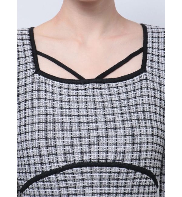 RESEXXY「バイカラーツイードマーメイドワンピース」|ワンピース|