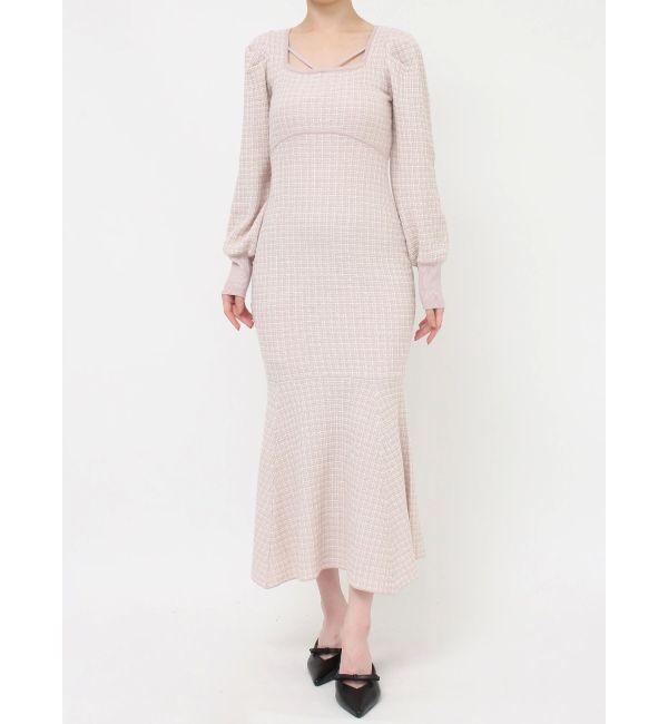 RESEXXY「バイカラーツイードマーメイドワンピース」|ワンピース|