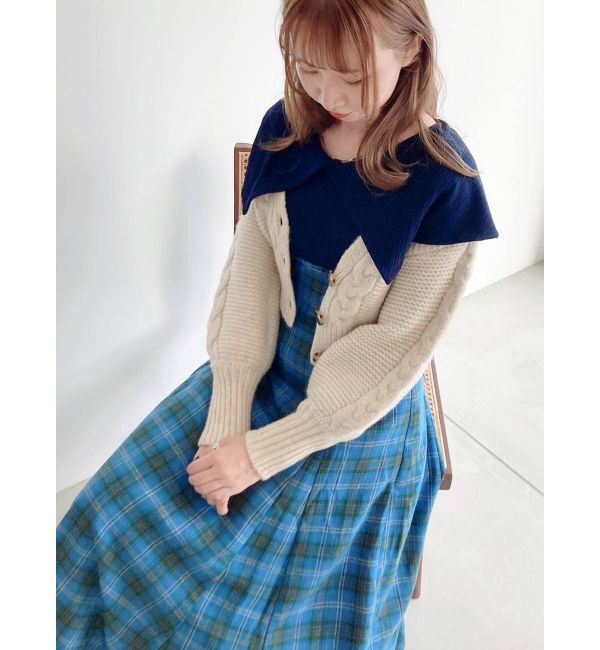 dazzlin「ケーブルラインショートカーディガン」|カーディガン|