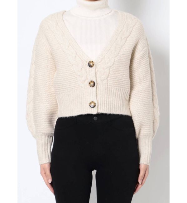 dazzlin「ケーブルラインショートカーディガン」|カーディガン|