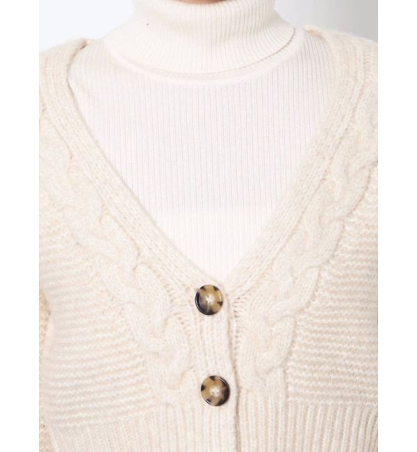 dazzlin「ケーブルラインショートカーディガン」|カーディガン|