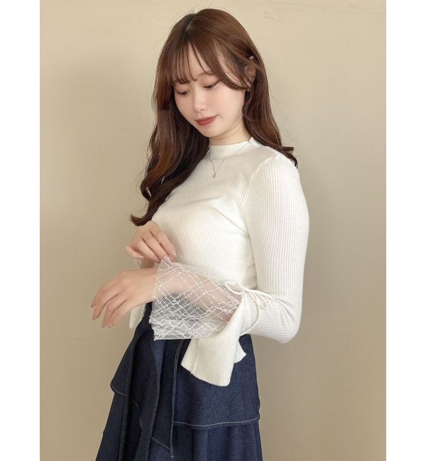 dazzlin「ヘムレースリブニットトップス」|ニット・セーター|