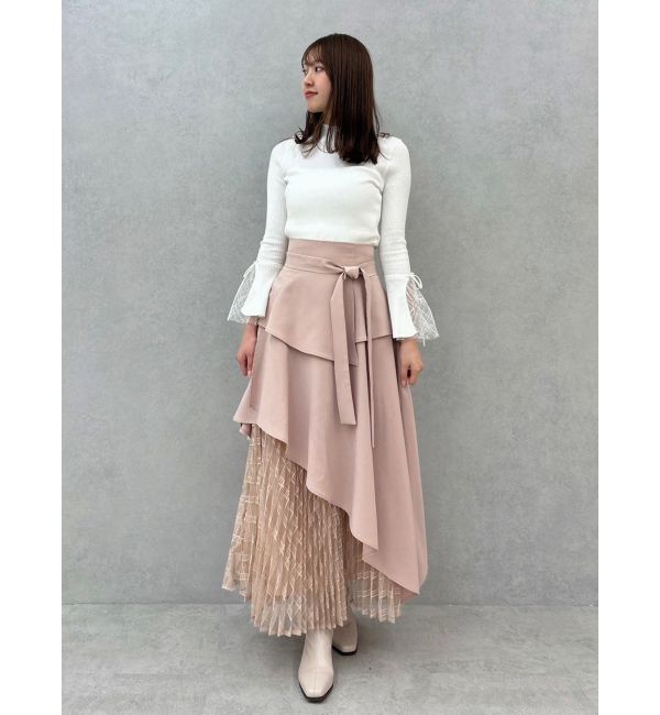 dazzlin「ヘムレースリブニットトップス」|ニット・セーター|