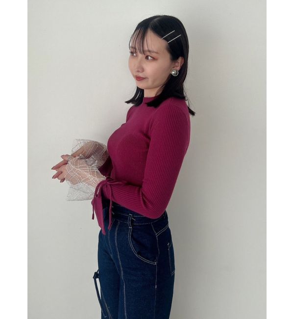 dazzlin「ヘムレースリブニットトップス」|ニット・セーター|