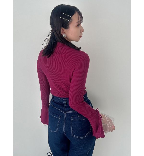 dazzlin「ヘムレースリブニットトップス」|ニット・セーター|