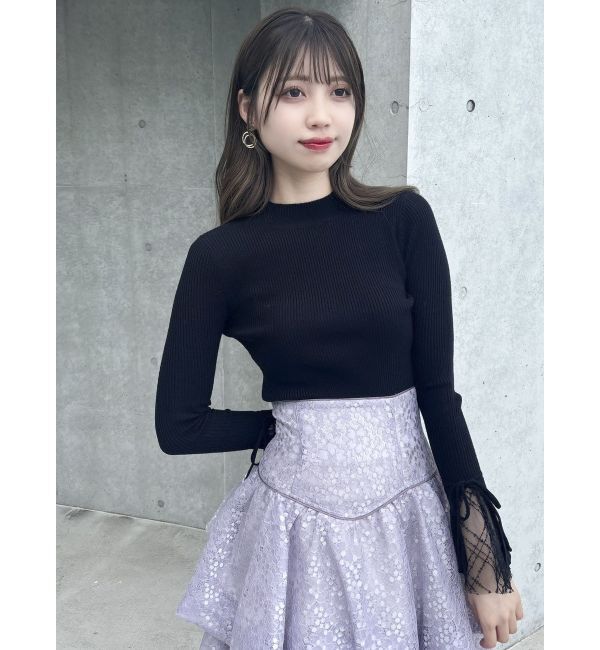 dazzlin「ヘムレースリブニットトップス」|ニット・セーター|