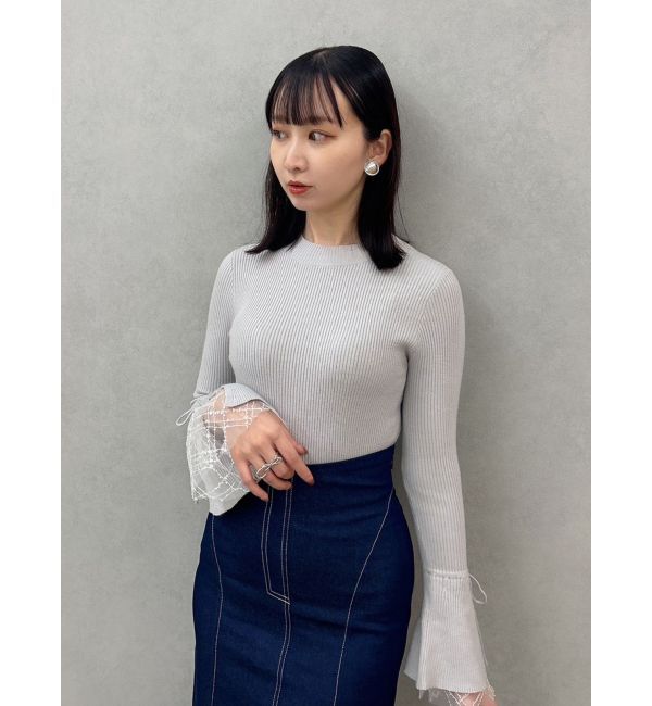 dazzlin「ヘムレースリブニットトップス」|ニット・セーター|