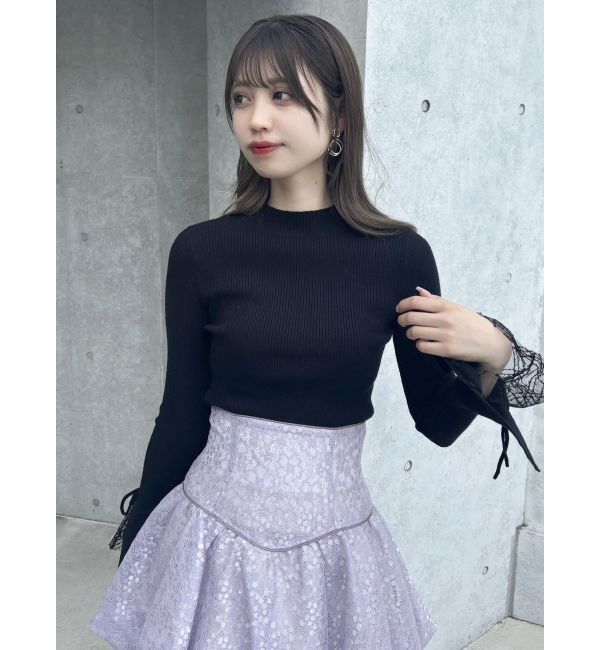 dazzlin「ヘムレースリブニットトップス」|ニット・セーター|