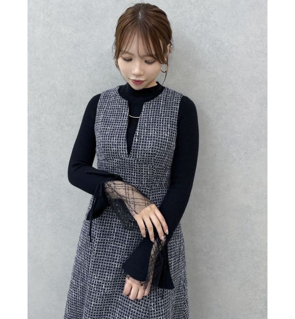 dazzlin「ヘムレースリブニットトップス」|ニット・セーター|