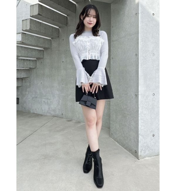 dazzlin「ヘムレースリブニットトップス」|ニット・セーター|