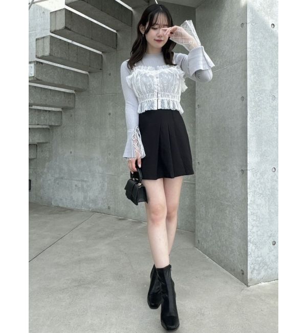 dazzlin「ヘムレースリブニットトップス」|ニット・セーター|