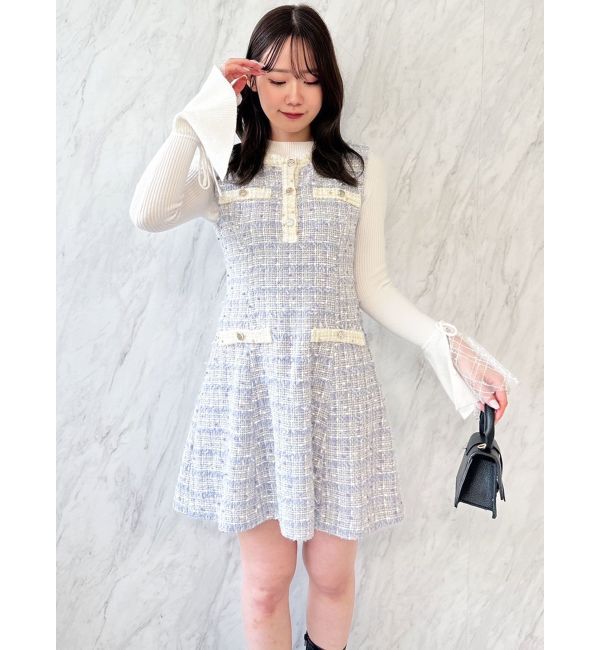 dazzlin「ヘムレースリブニットトップス」|ニット・セーター|