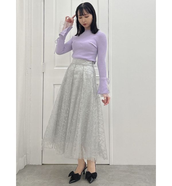 dazzlin「ヘムレースリブニットトップス」|ニット・セーター|