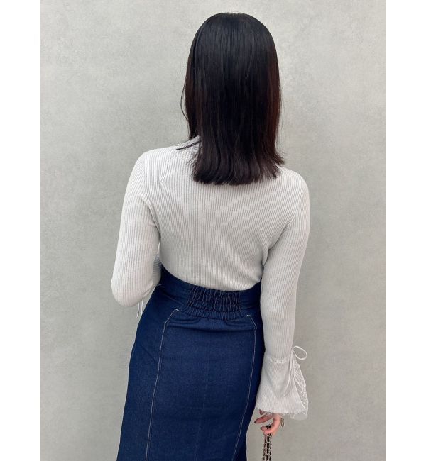 dazzlin「ヘムレースリブニットトップス」|ニット・セーター|